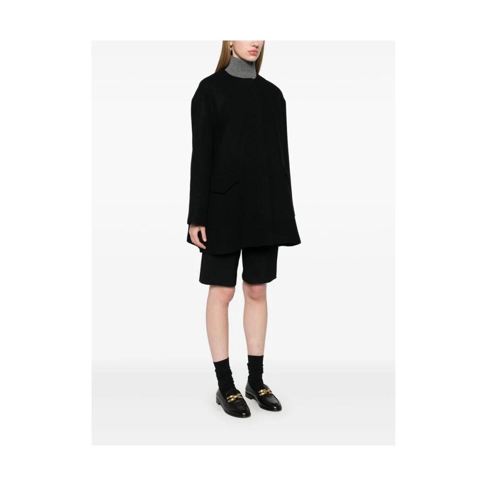 Theory Zwarte wollen jas Black Dames