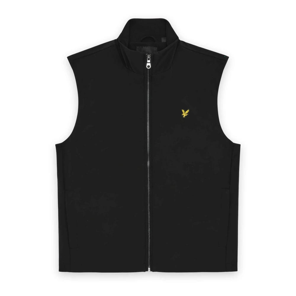 Lyle & Scott Men's Black Waistcoats, Xs, Mesh Back Softshell Funnel Neck Gilet