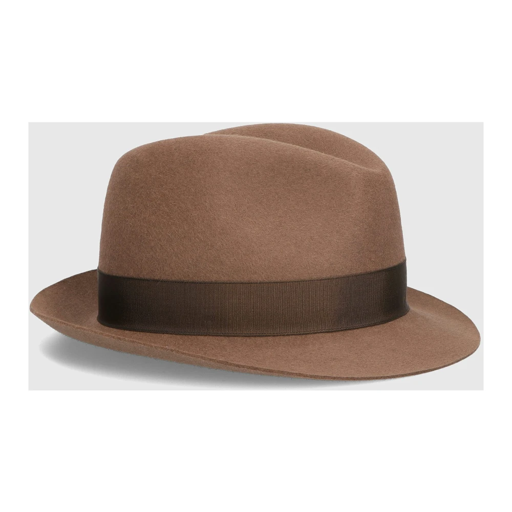 Borsalino Klassieke Vilt Trilby Hoed Brown Heren