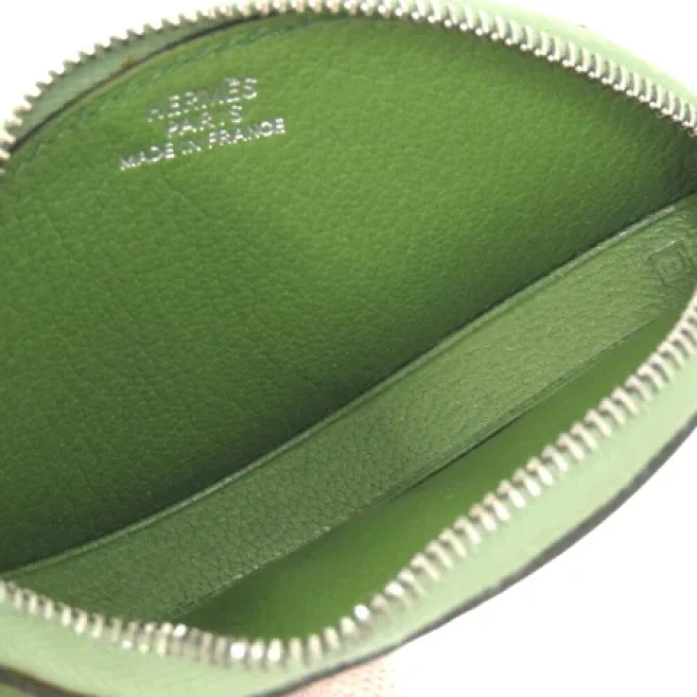 Hermès Vintage Pre-owned Leather wallets Green Dames