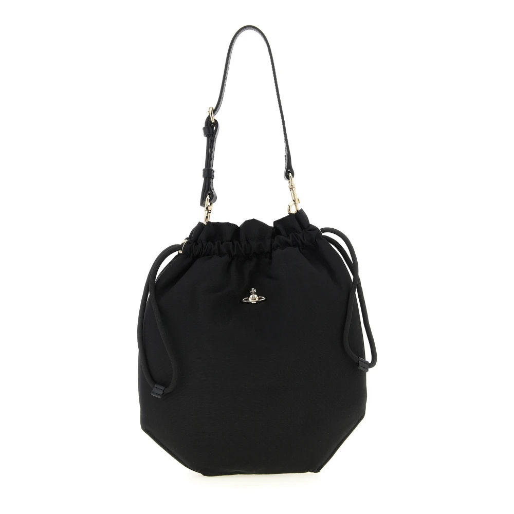 Vivienne Westwood , Bucket Bags, Female, Black, One Size, Daisy Drawstring Bucket Bag - Image 3