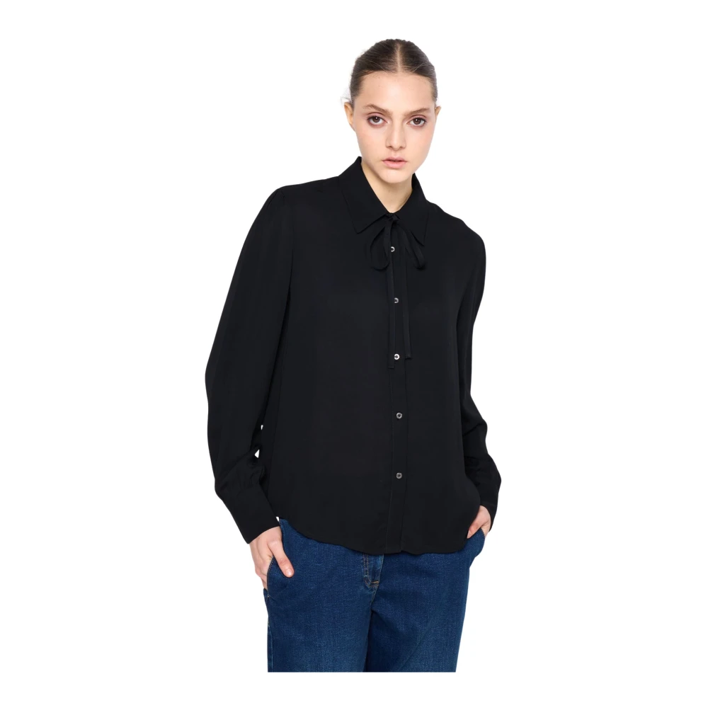 Silvian Heach Overhemd met strik Black Dames