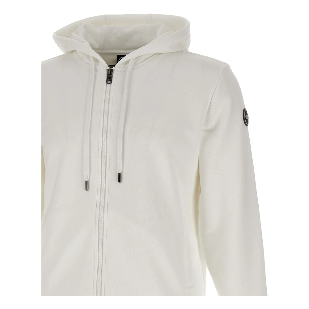 Colmar Witte Katoenen Sweatshirt Met Rits White Heren