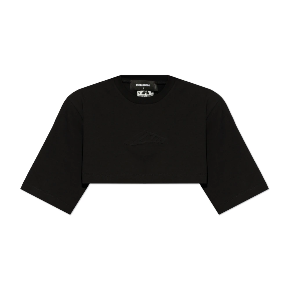 Dsquared2 Korte loszittende t-shirt Black Dames