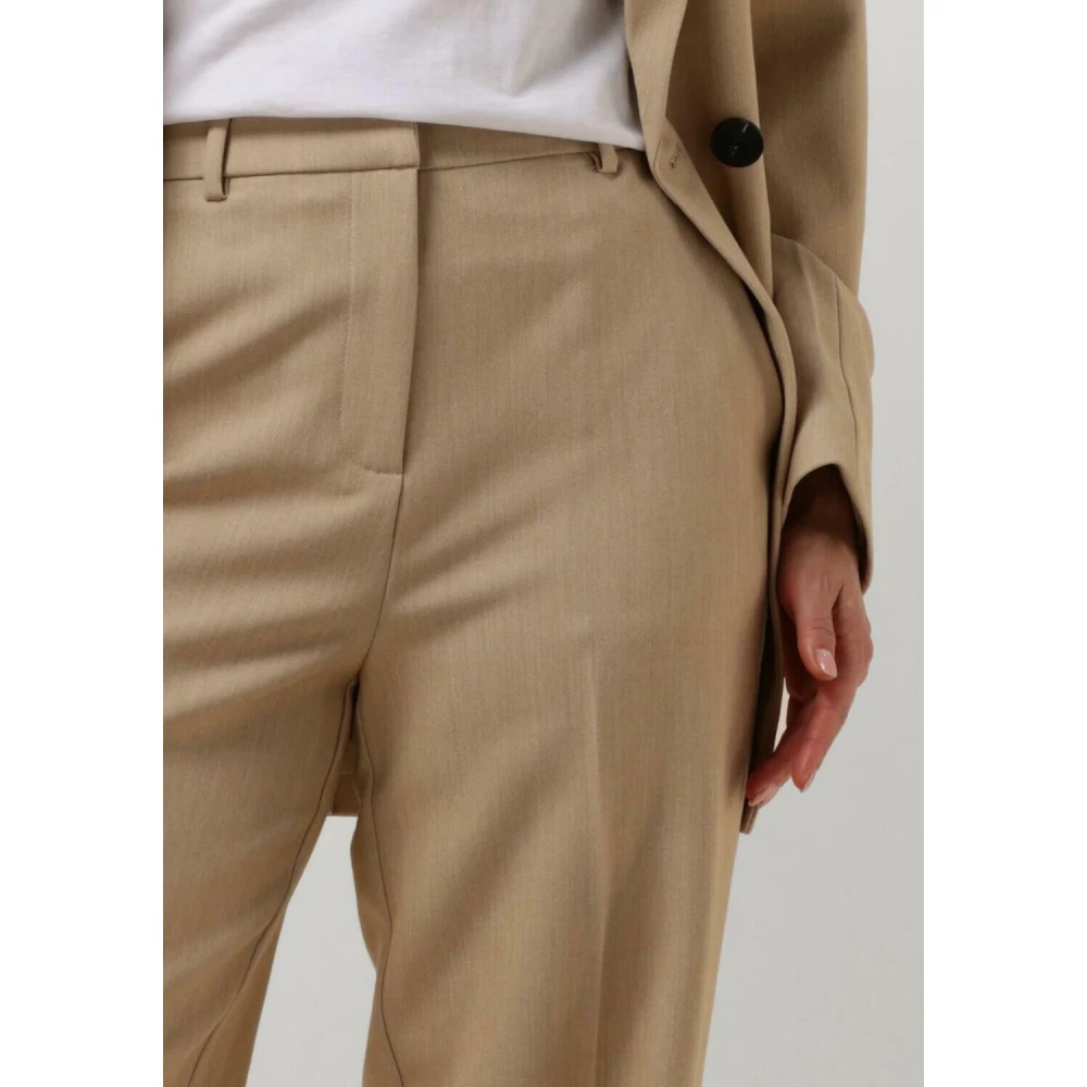 Y.A.S Beige Wijde Broek Beige Dames