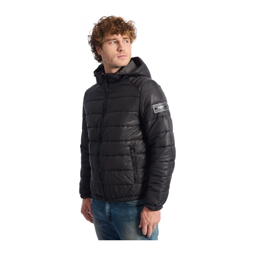 Baldinini Gewatteerde Korte Jas Tijdloze Elegantie Black Heren