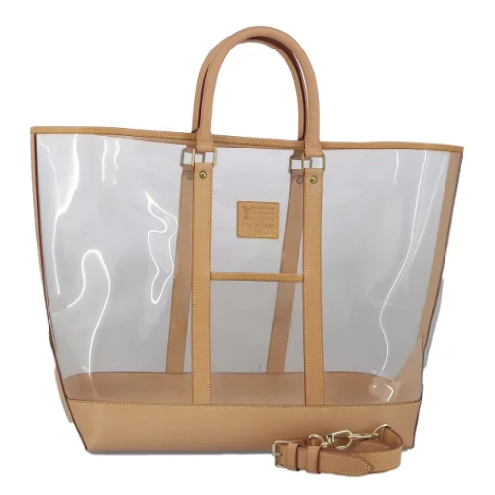 Louis Vuitton Vintage Pre-owned Leather totes Beige Dames