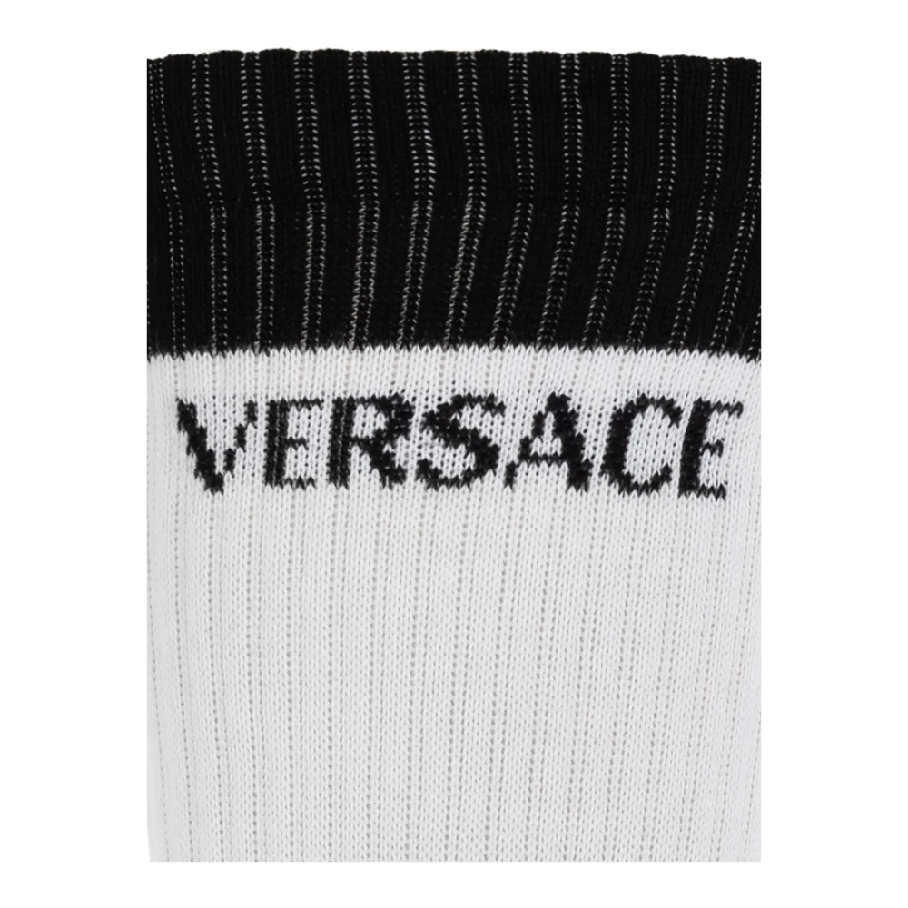 Versace Katoenen sokken met logo White Dames