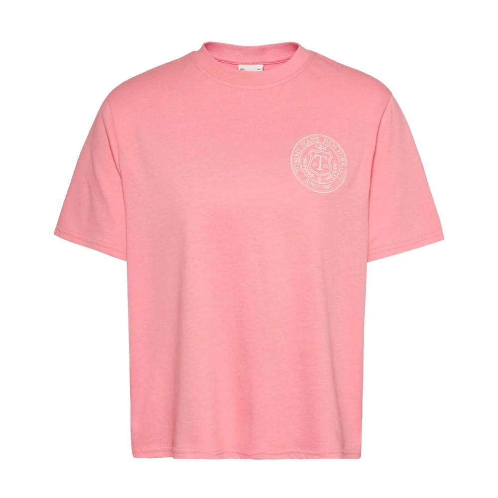 Tommy Hilfiger Luxe Urban Tee met voor- en achterprint Pink Dames
