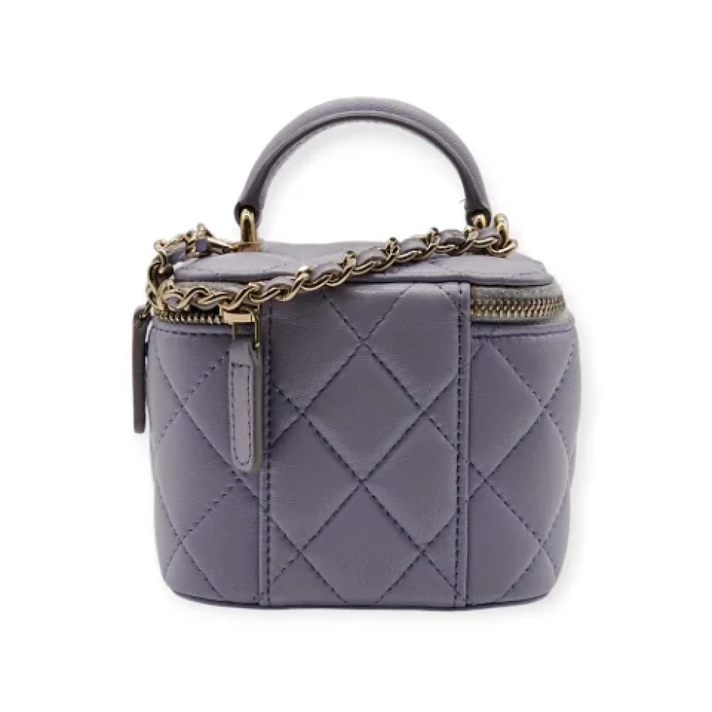 Chanel Vintage Pre-owned Canvas chanel-bags Purple Dames