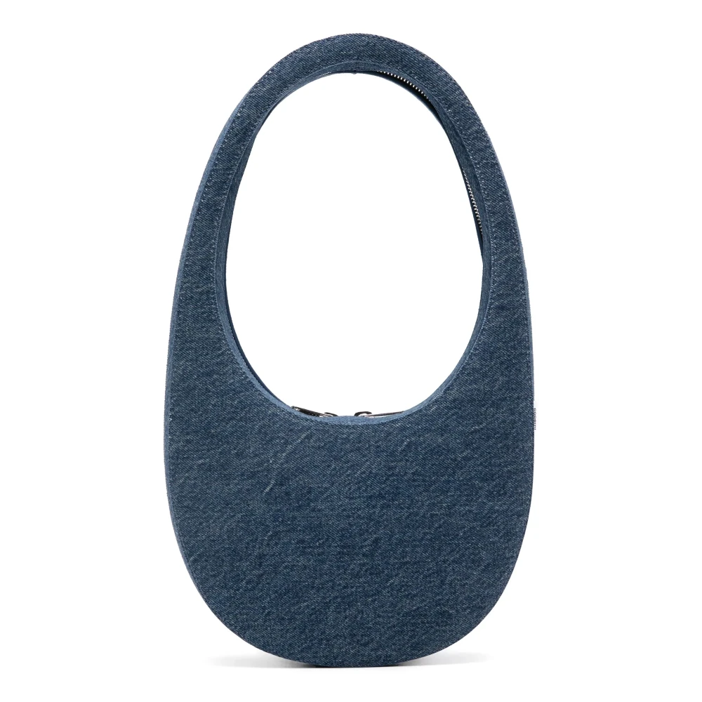 Coperni Blauwe Ovale Tas met Cirkelvormige Rits Blue Dames
