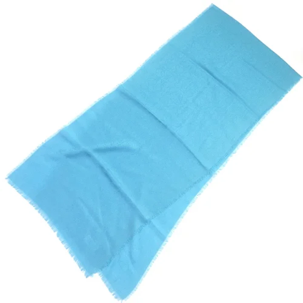 Loewe Pre-owned Canvas scarves Blue Dames