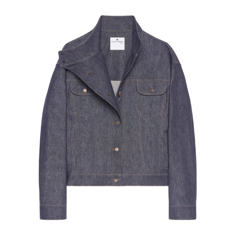 Courrèges Motor Denim Blouson Gray Dames