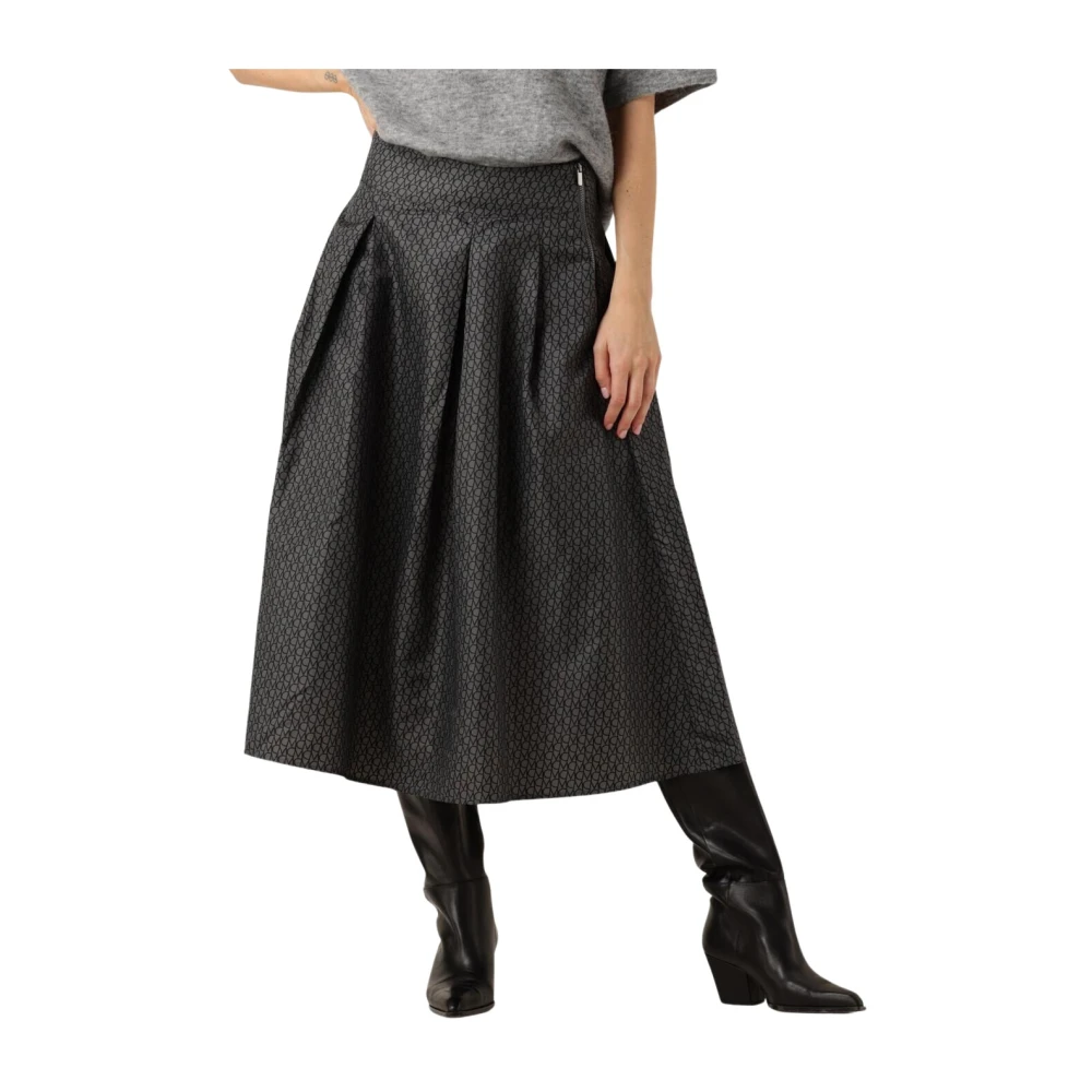 Copenhagen Muse Grijze Bedrukte Midi Rok Gray Dames