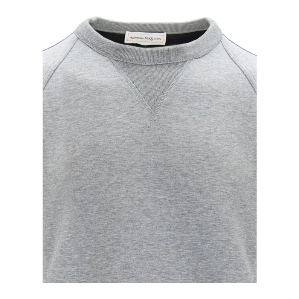 alexander mcqueen Heren Pullover Sweater met Geborduurd Logo Gray Heren