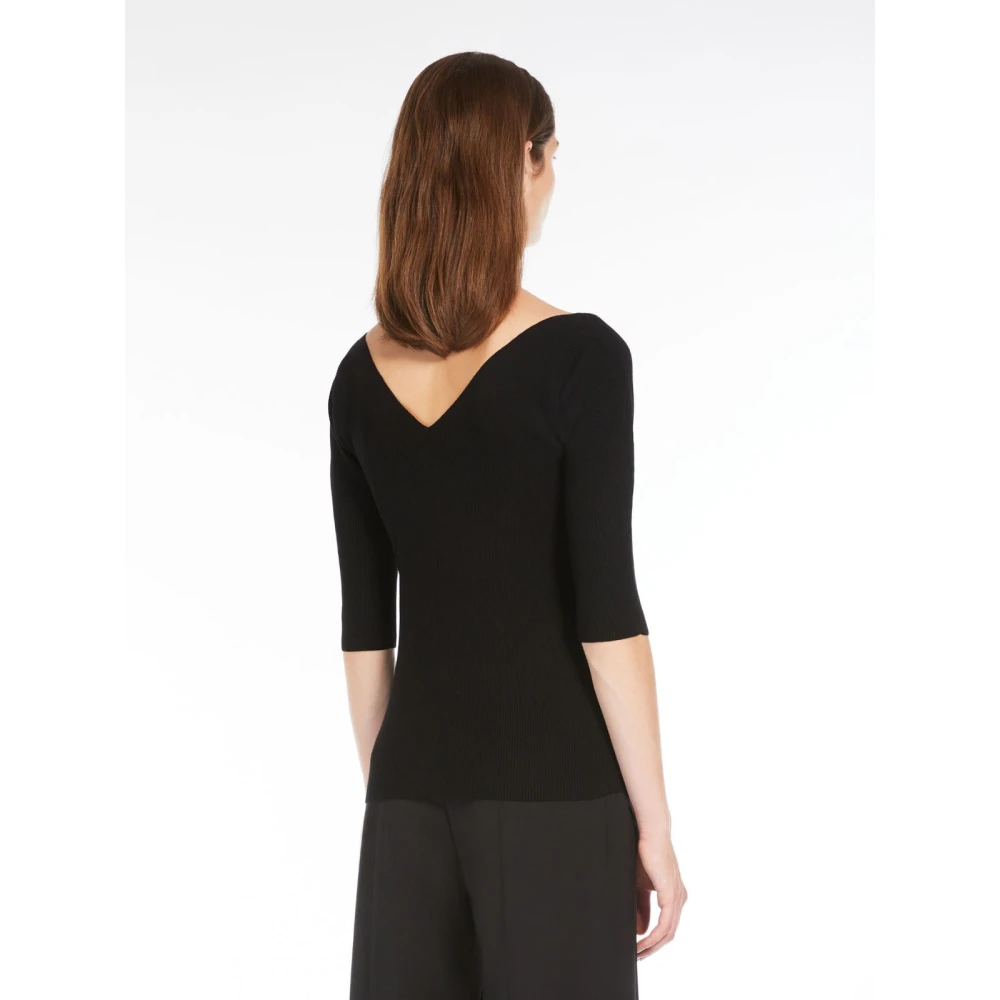 Max Mara Weekend Zwarte Oceano Sweaters Black Dames