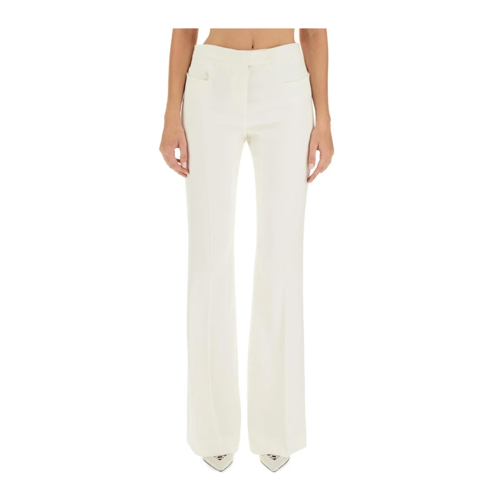 Tom Ford Women's White High-Waisted Flared Trousers