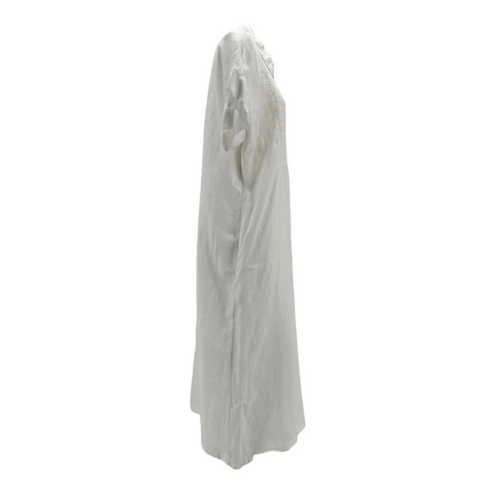 120% lino Shirt Dresses White Dames