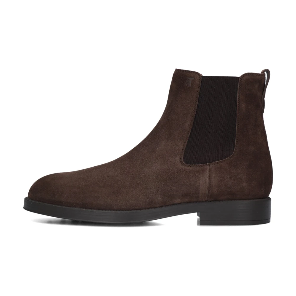 Tod's Men's Brown Suede Chelsea Boots For