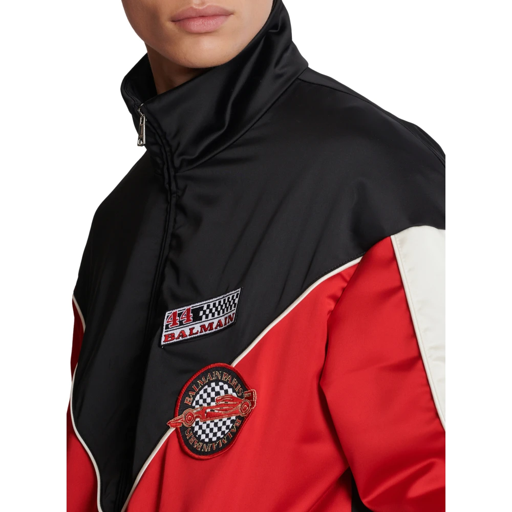 Balmain Satin Racing jack in drie kleuren Red Heren