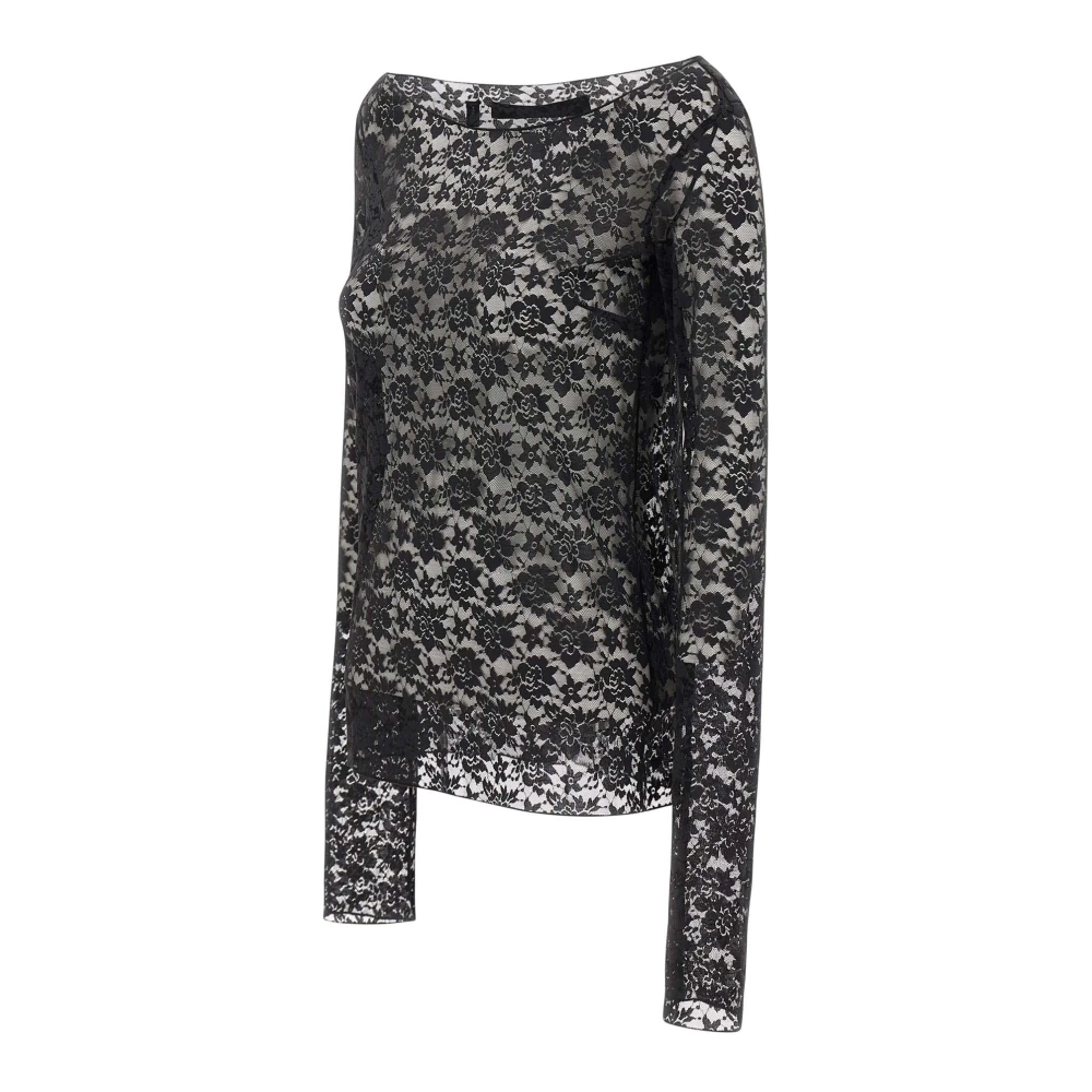 Rotate Birger Christensen Top met lange mouwen Black Dames