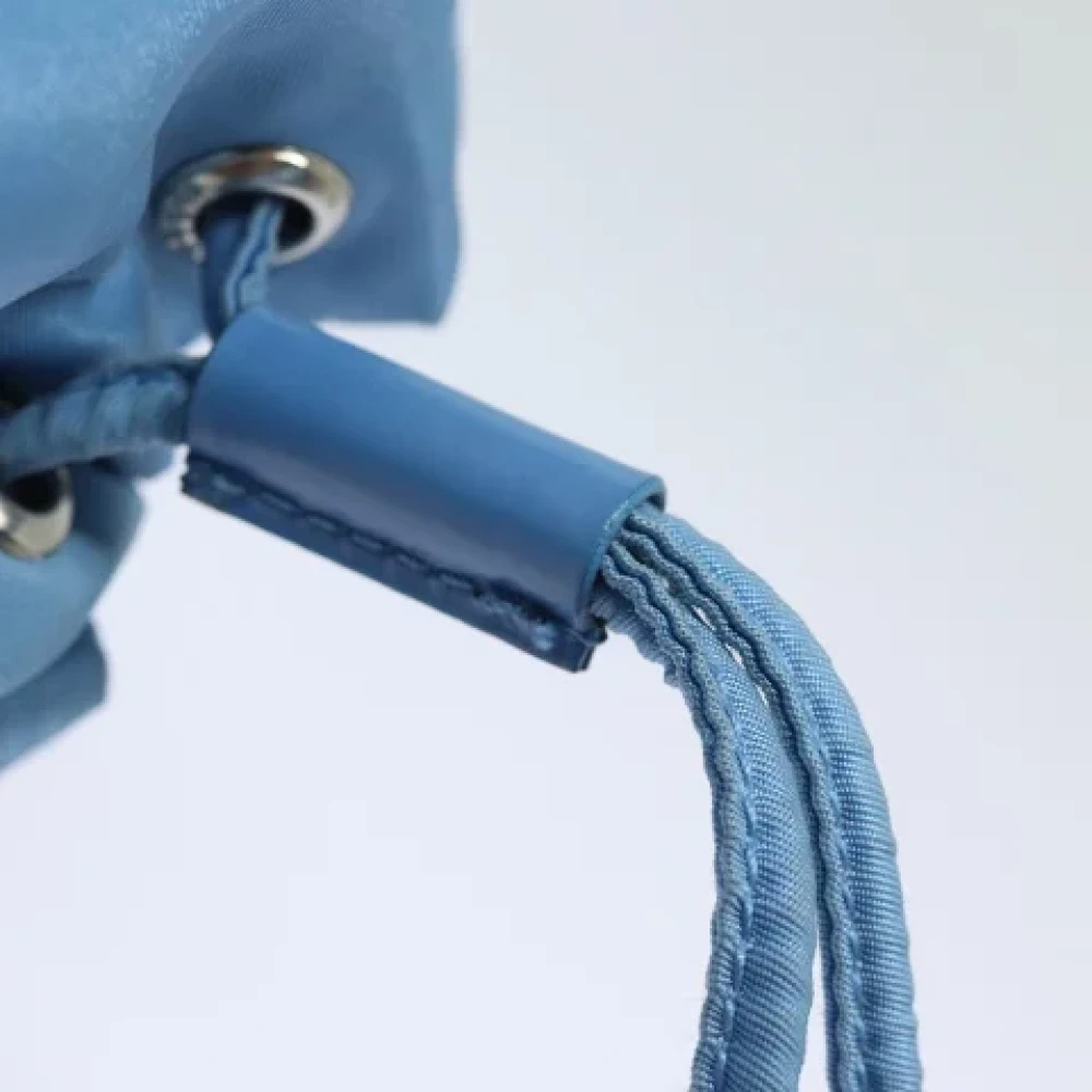 Prada Vintage Pre-owned Nylon pouches Blue Dames
