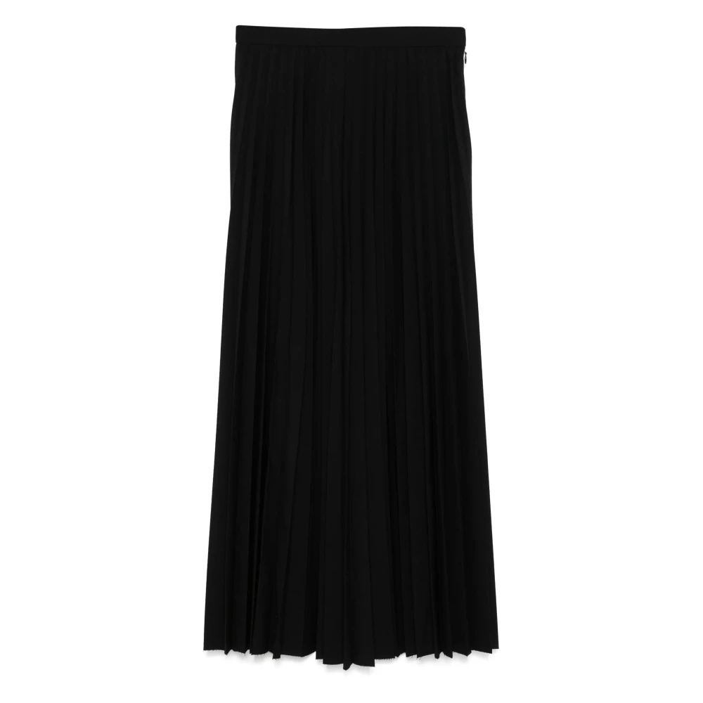 Junya Watanabe Zwarte Wollen Plooirok Black Dames