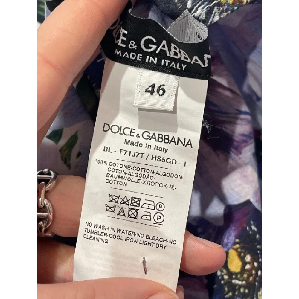 Dolce & Gabbana Pre-owned Cotton tops Purple Dames