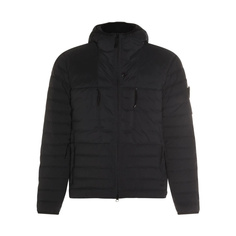 Stone Island Blue Winter Jackets, Male, L, Coats