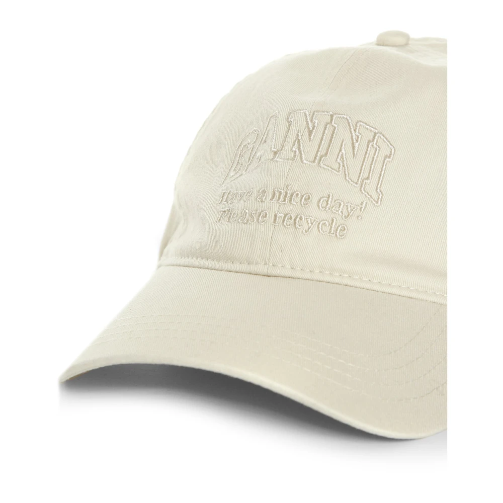 Ganni Pet met Logo Patch en Verstelbare Band White Unisex