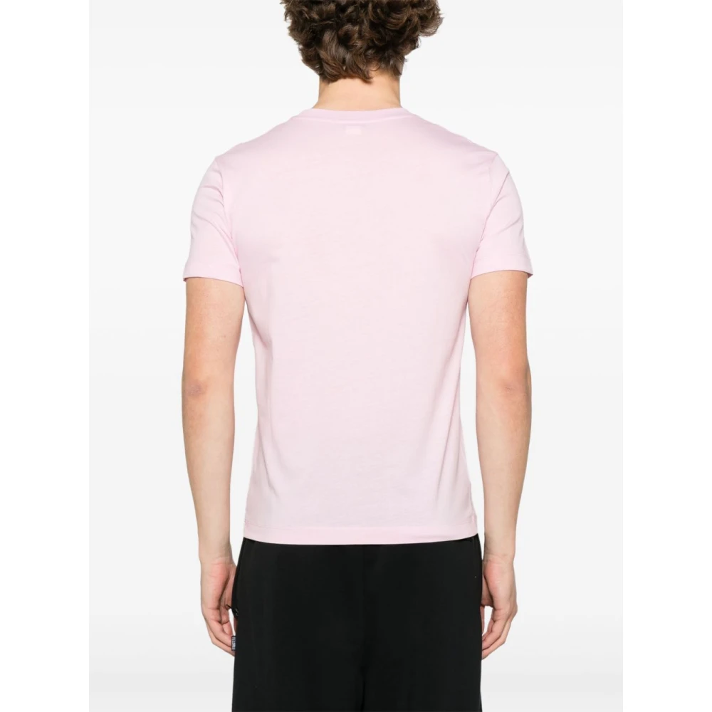 Patou Roze Logo Print Crew Neck T-shirt Pink Dames