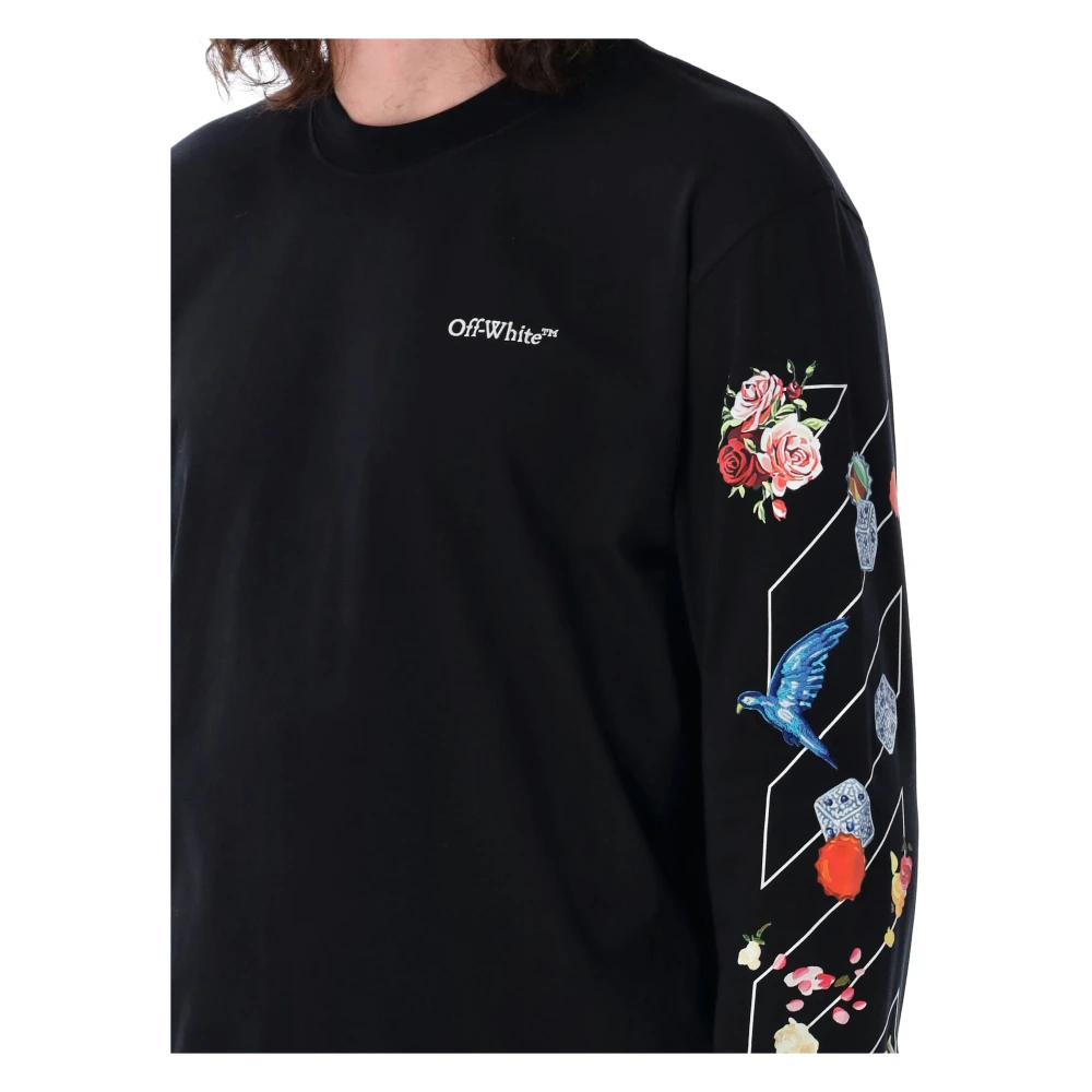 Off White Skate Longsleeve Tee Black Heren