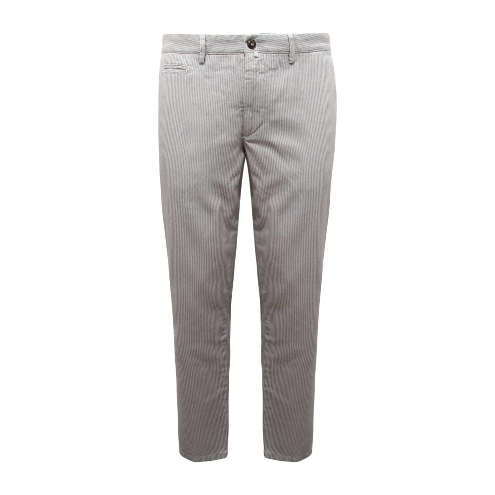 Briglia Men's Gray Pantalone Cotton/Linen Trousers