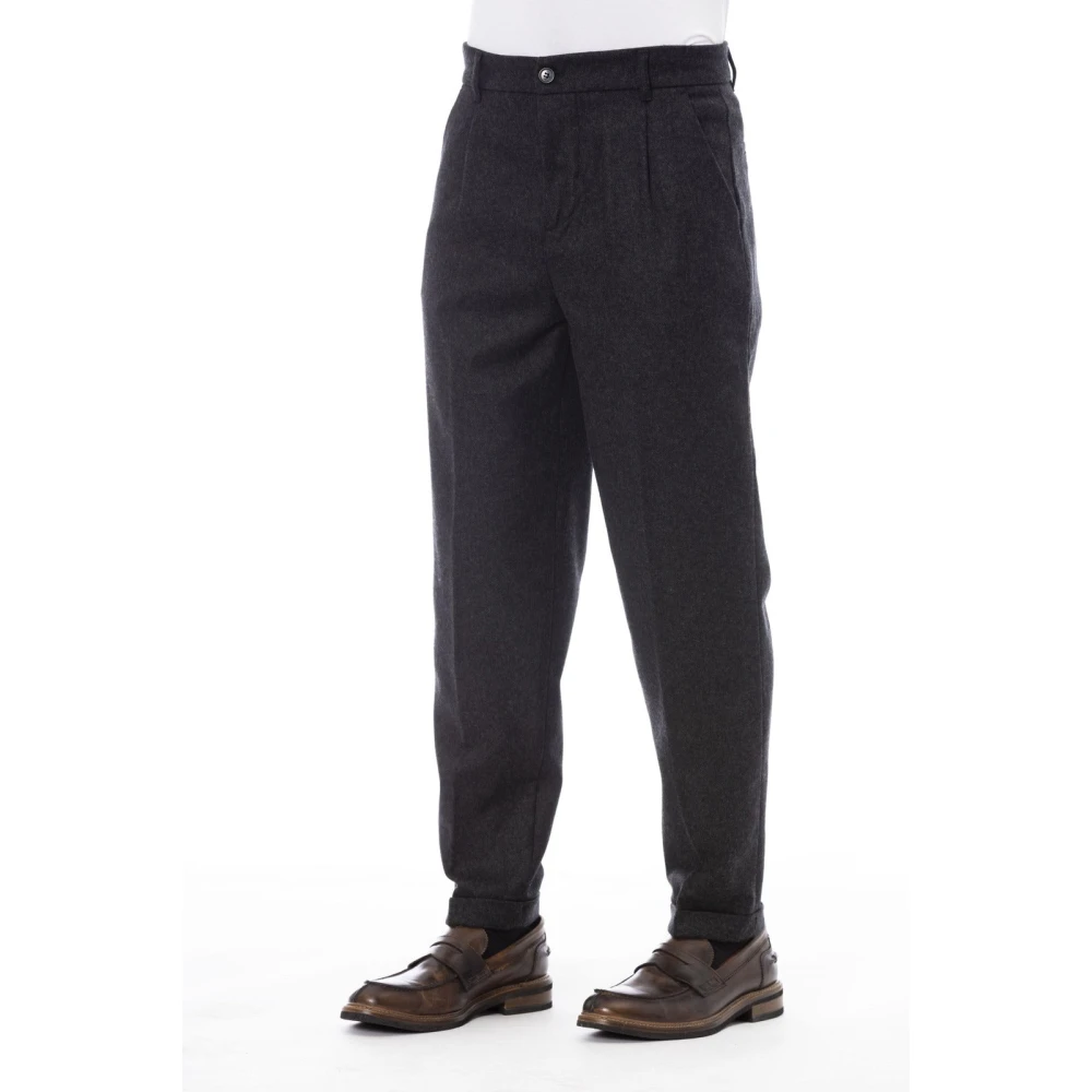 Alpha Studio Stijlvolle Broek met Zakken voor en achter Gray Heren