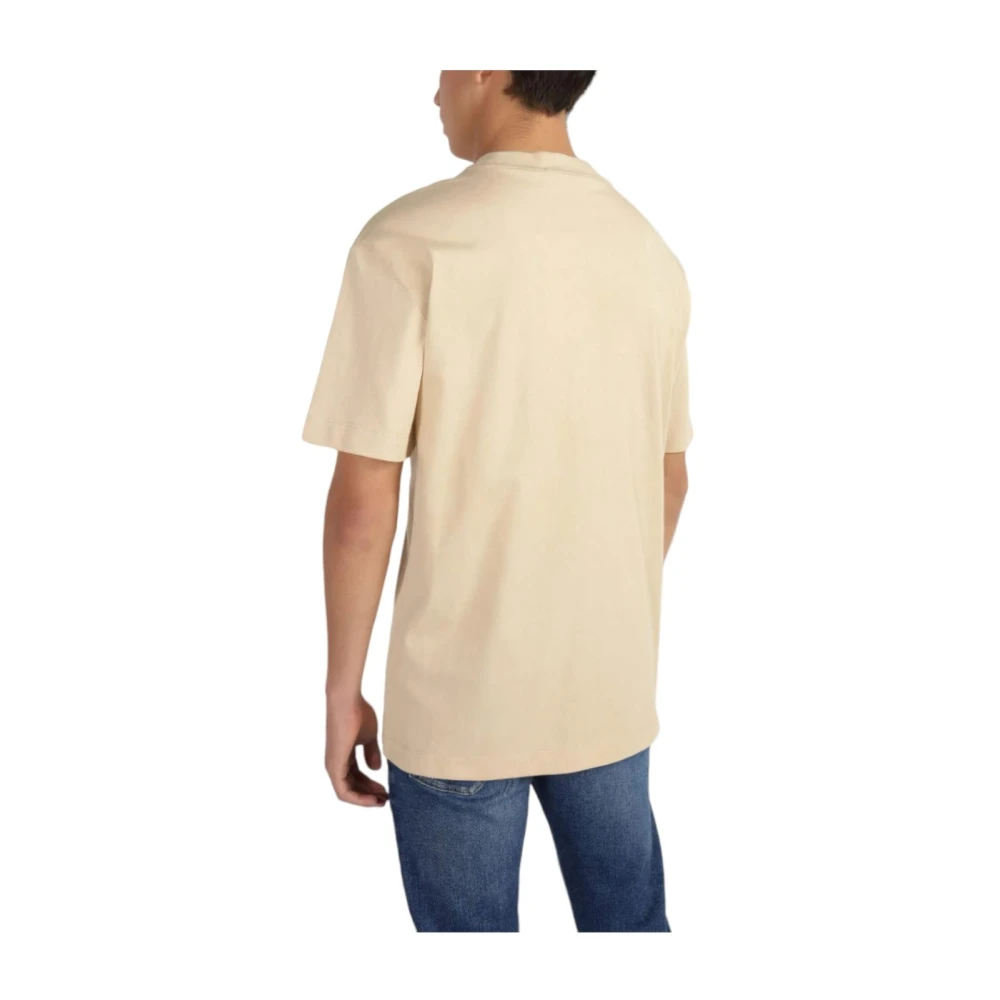 Calvin Klein Geperforeerd Monoloog T-shirt Beige Heren