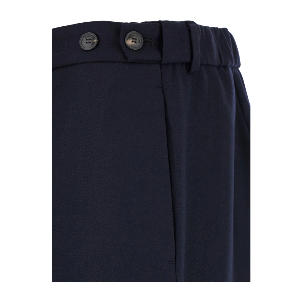 Emporio Armani Flannel Stretch Broek Blue Heren