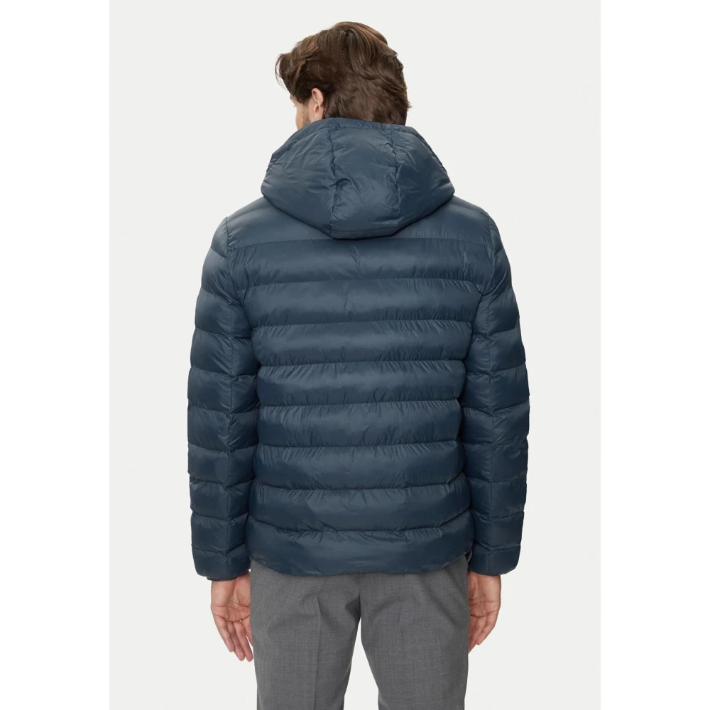 Calvin Klein Blauwe Gewatteerde Hoodie Jas Blue Heren
