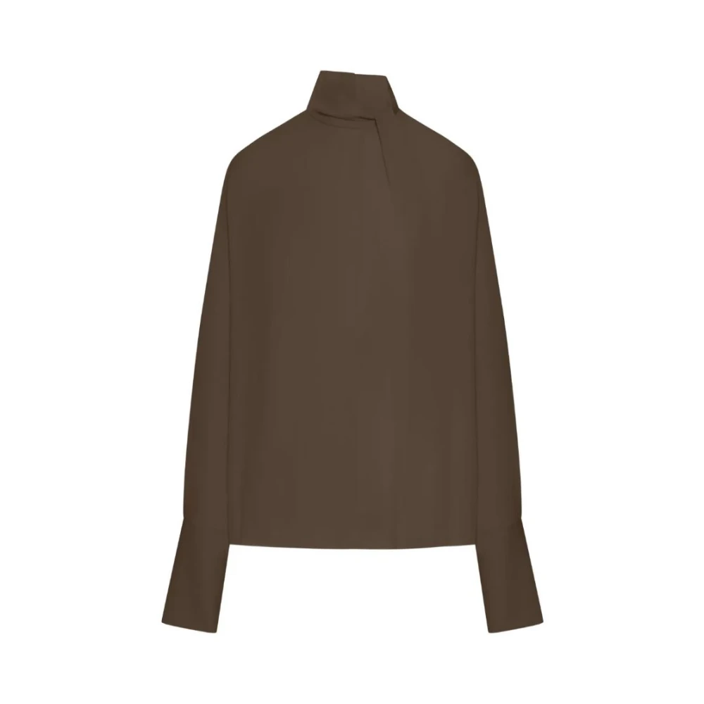 Tom Ford Women's Brown Blouses, 2XS, Shirts