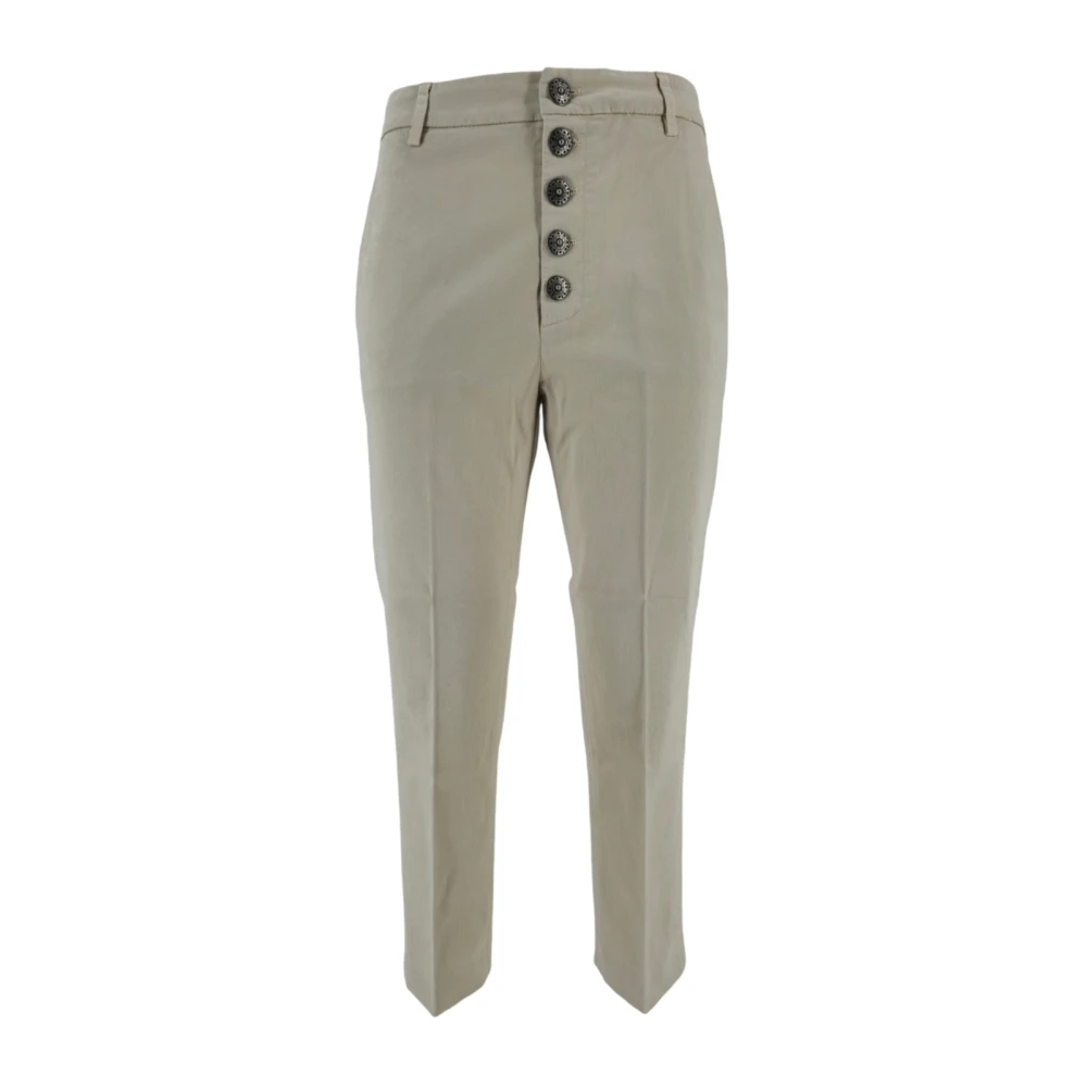 Dondup Gabardine Damesbroek in Latte Beige Dames