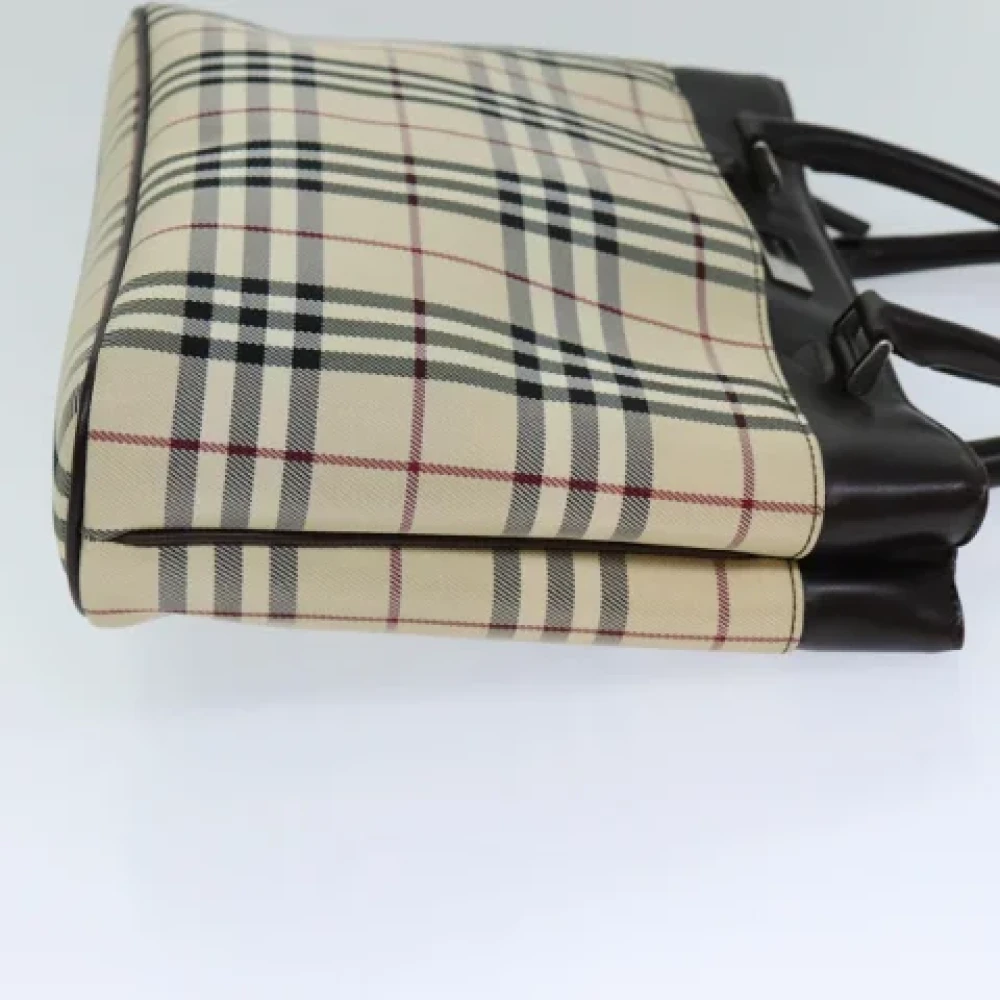 Burberry Vintage Pre-owned Canvas handbags Beige Dames