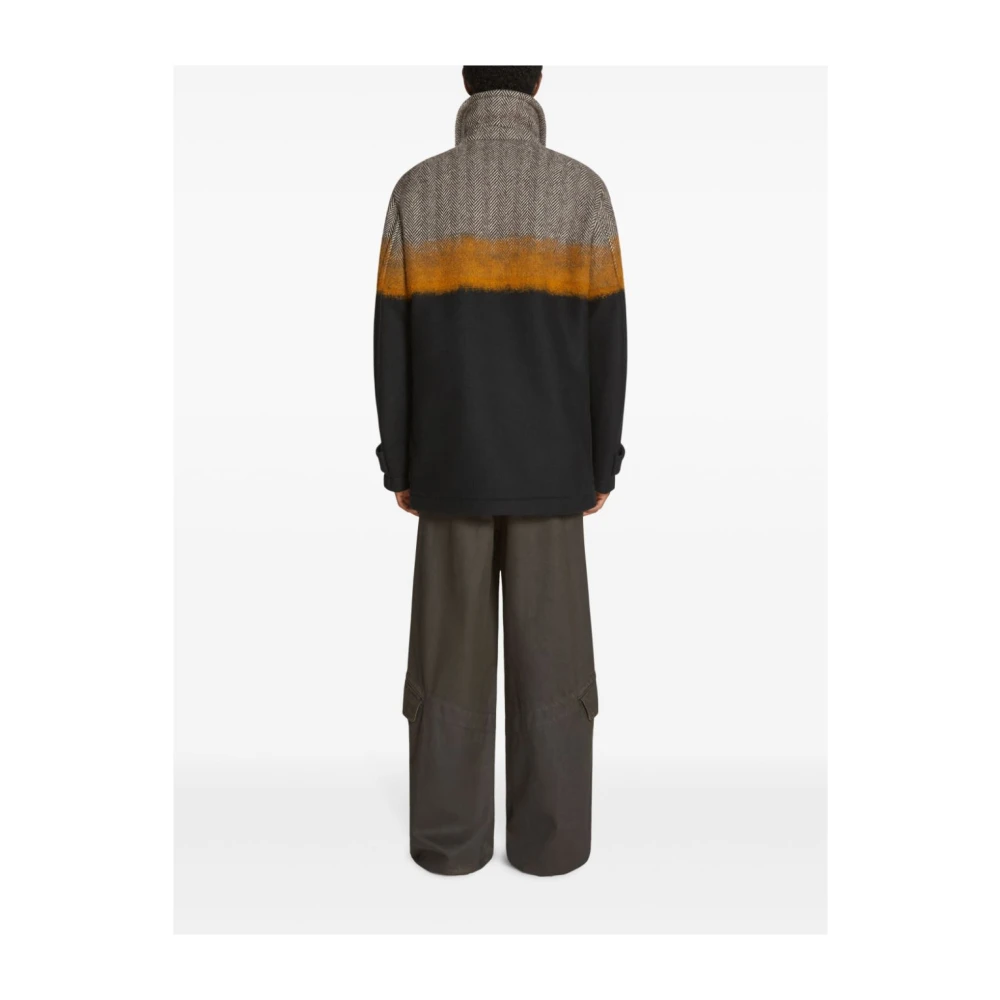 Dries Van Noten Katoenen loszittende broek met klepzakken Brown Heren