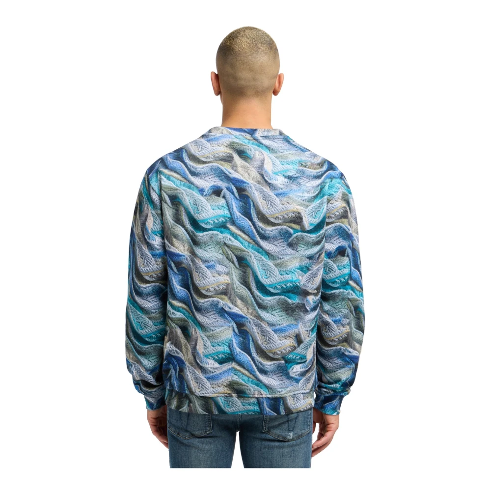 carlo colucci Minimalistische Gebreide Sweater Blue Heren