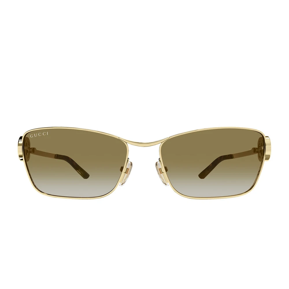 Gucci Women's Yellow Sunglasses, 58 Mm, Square Metal Sunglasses
