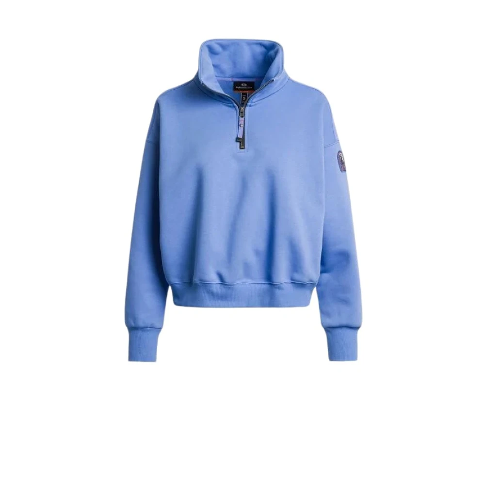 Parajumpers Korenbloemblauwe Stijlvolle Sweater met Rits Blue Heren