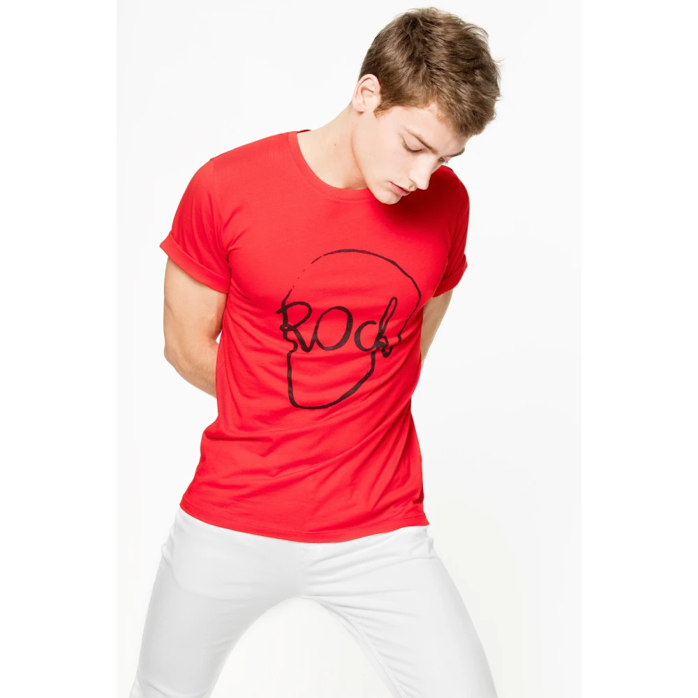 Zadig & Voltaire Rode Skull Grafische T-shirt Red Heren