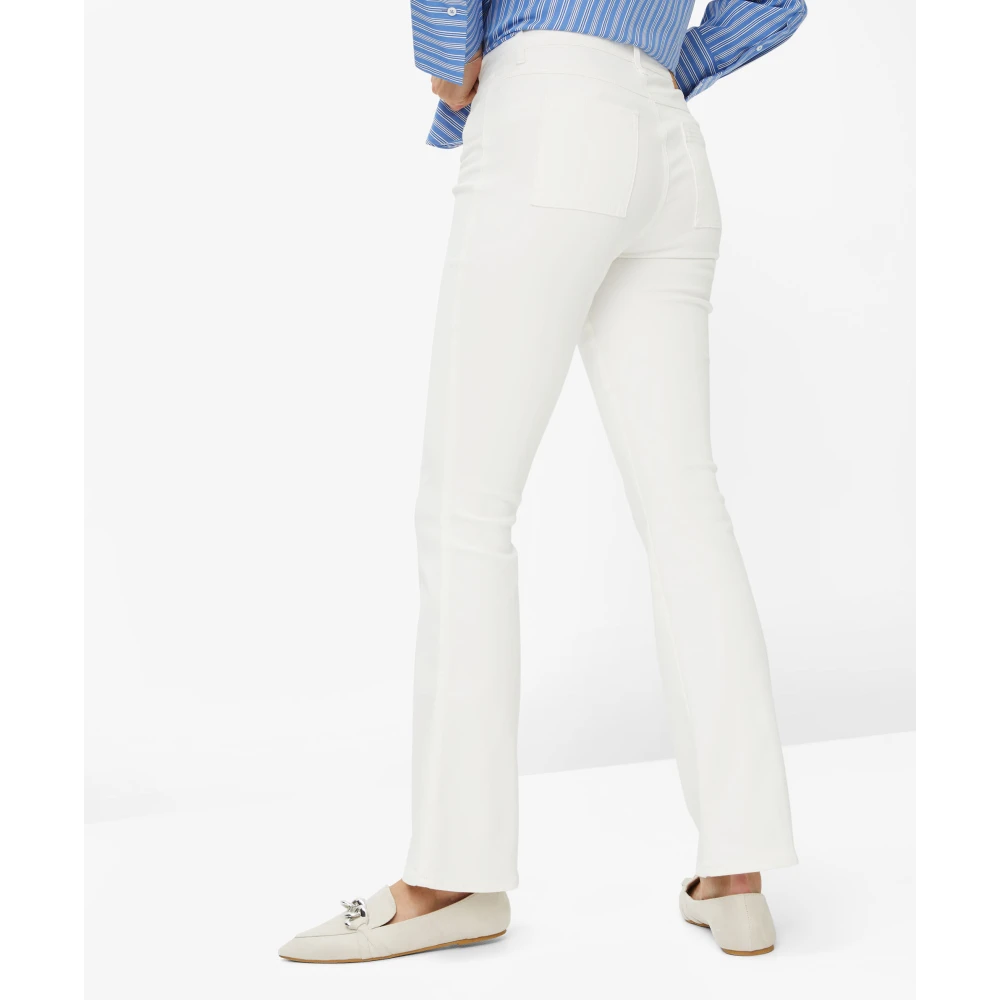 BRAX Bootcut Style Five-Pocket Jeans White Dames