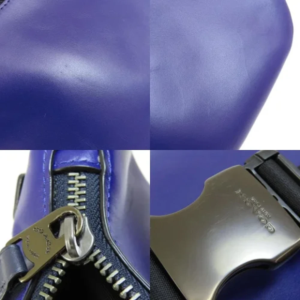 Coach Pre-owned Leather crossbody-bags Blue Dames