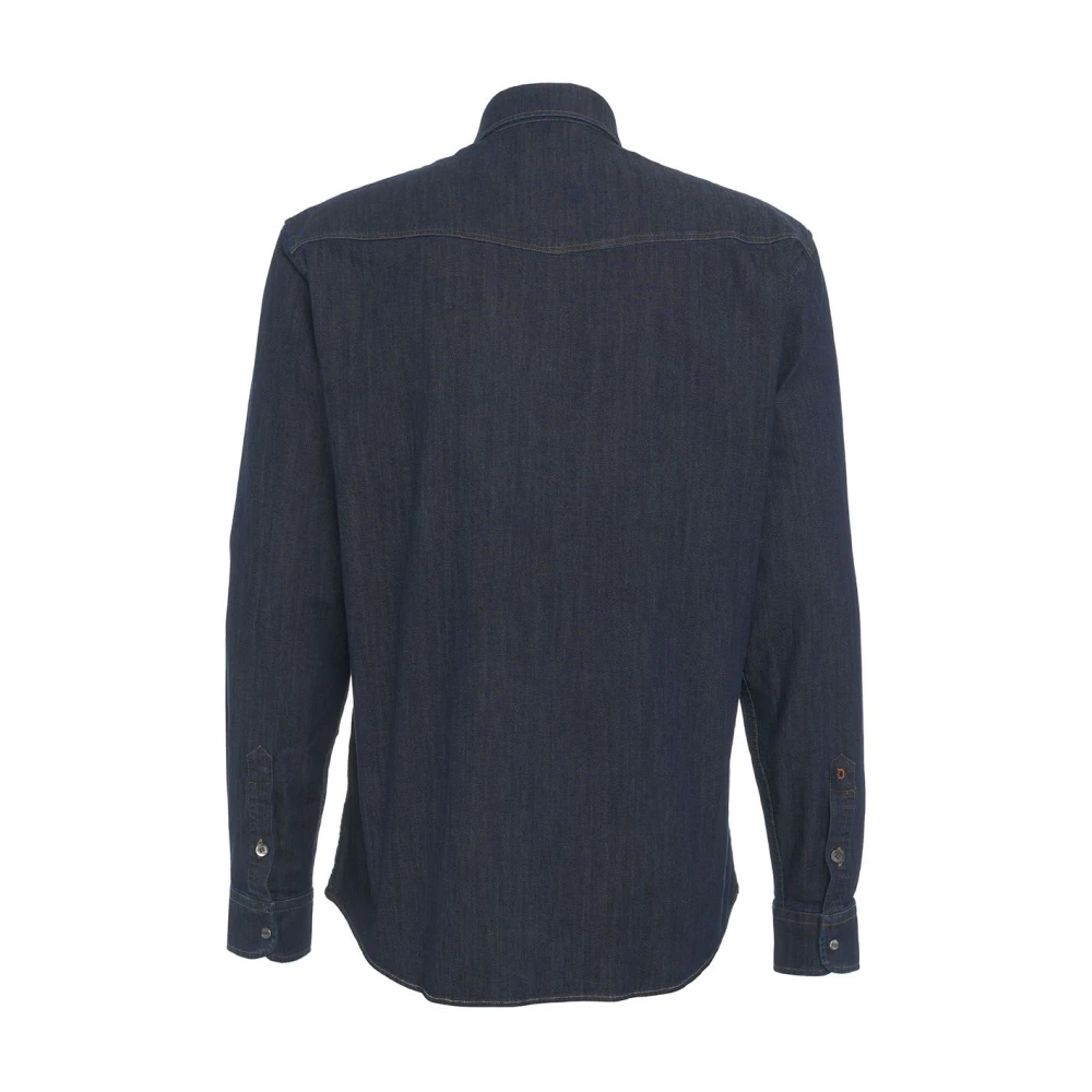 Dondup Italiaanse Denim Overhemd met Lange Mouwen Blue Heren