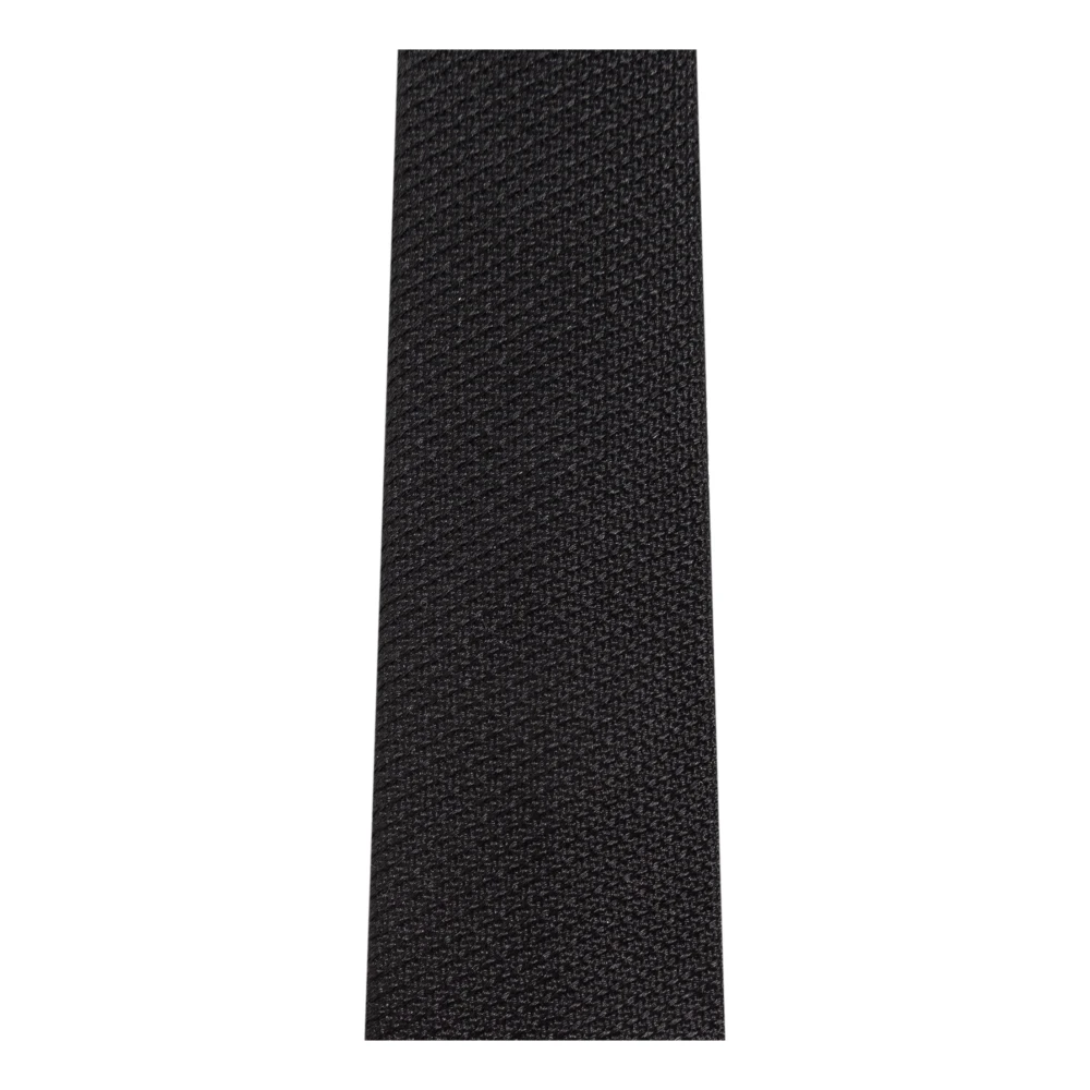 Moschino Zijden stropdas met logo Black Heren