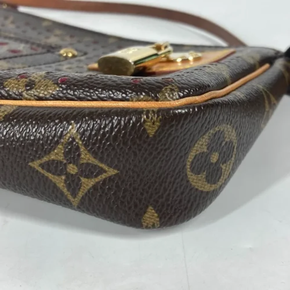 Louis Vuitton Vintage Pre-owned Cotton louis-vuitton-bags Brown Dames
